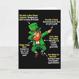 Lustiger Anleitungs-Leprechaun für St. Patricks Da Karte
