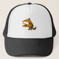 Lustiger Anteater, der Pizza-Cartoon isst