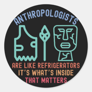 Lustiger Anthropologie-Student, Anthropologie-Spru Runder Aufkleber