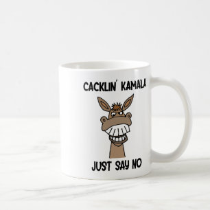 Lustiger Anti-Kamala-Harris-lachender Esel  Kaffeetasse