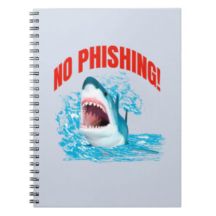 Lustiger Anti-Phishing-Hai Notizblock