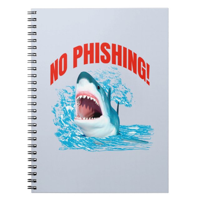 Lustiger Anti-Phishing-Hai Notizblock (Vorderseite)