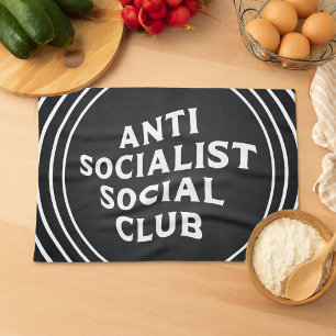 Lustiger Anti-Sozialistischer-Sozial-Club Sozialis Geschirrtuch