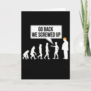 Lustiger Anti-Trump-Evolutions-Polit-Humor Karte