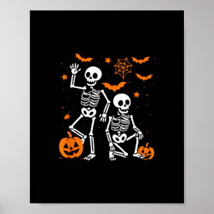 Lustiger Anti-Trump-Halloween-Skelett Poster