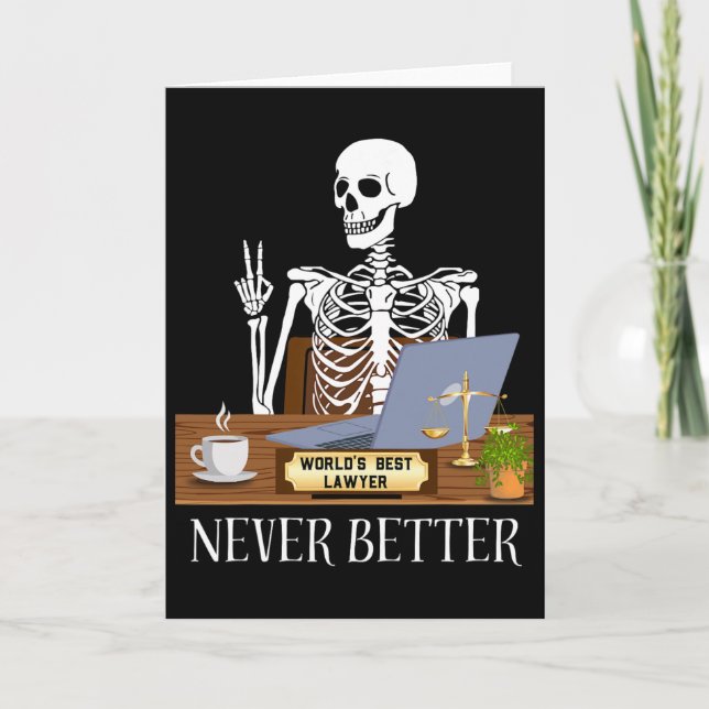 Lustiger Anwalt Halloween  Karte (Vorderseite)
