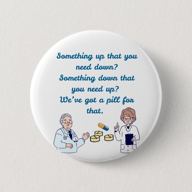 Lustiger Apotheker  Button (Vorderseite)