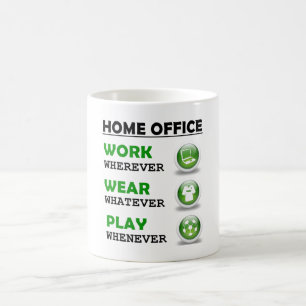 Lustiger Arbeitsplatz zu Hause Kaffeetasse