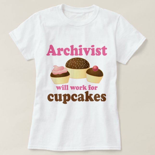 Lustiger Archivar T-Shirt (Design vorne)