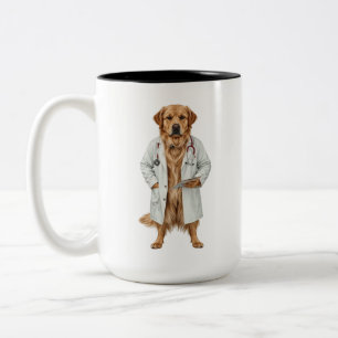 Lustiger Arzt Hund Kaffeebecher Bestes Medizin G Zweifarbige Tasse