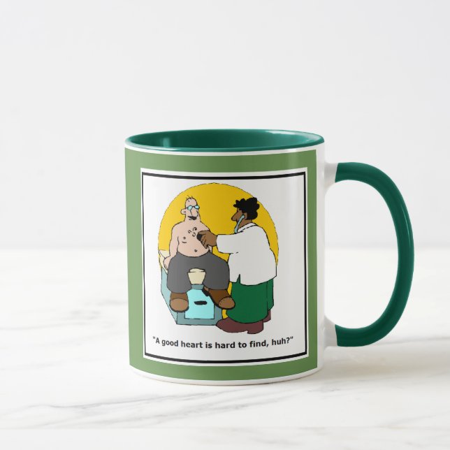 Lustiger Arztbecher - Herz Comic Tasse (Rechts)