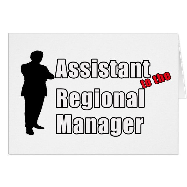 Lustiger Assistent zum regionalen Manager (Vorderseite (Horizontal))