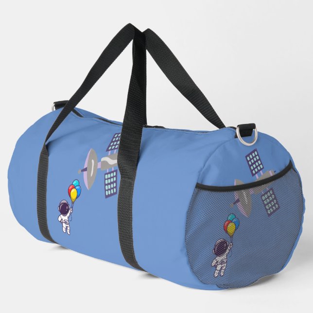 lustiger Astronaut Duffle Bag (Rechte Ecke)