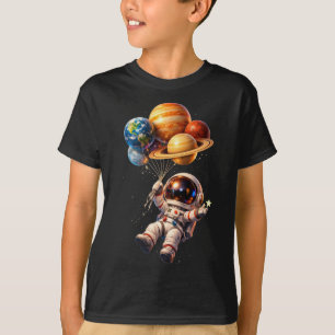Lustiger Astronaut Planeten Kinder Astronomie Welt T-Shirt