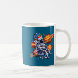 Lustiger Astronaut Weihnachten Weltraum Lichter Sa Kaffeetasse
