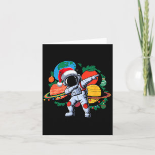 Lustiger Astronaut Weihnachten Weltraum Planeten S Karte