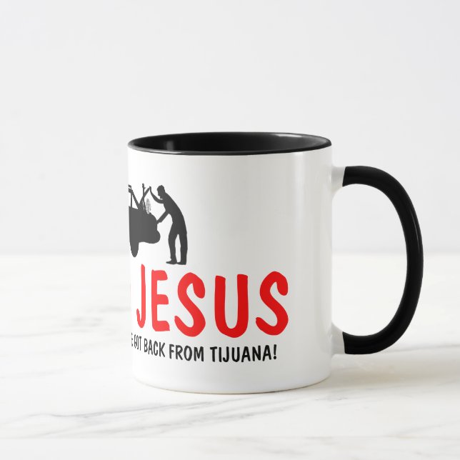 Lustiger Atheist fand ich Jesus Tasse (Rechts)