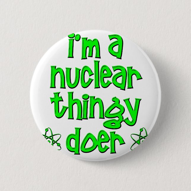 lustiger Atomkern Button (Vorderseite)