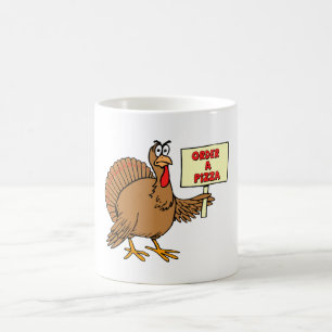 Lustiger Auftrag ein Pizza-Erntedank die Türkei Kaffeetasse
