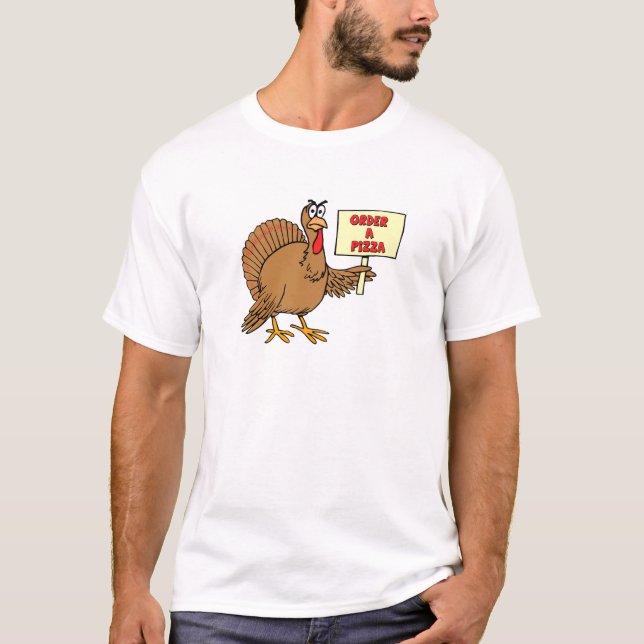 Lustiger Auftrag ein Pizza-Erntedank die Türkei T-Shirt (Vorderseite)