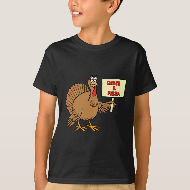 Lustiger Auftrag ein Pizza-Erntedank die Türkei T-Shirt (Vorderseite)