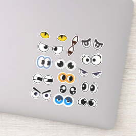Lustiger Augen-Ausdruck Wackelaugen-Aufkleber-Set Aufkleber