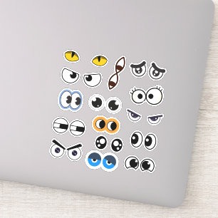Lustiger Augen-Ausdruck Wackelaugen-Aufkleber-Set Aufkleber