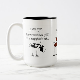 Lustiger Ausdruck-PferdeCartoon Zweifarbige Tasse