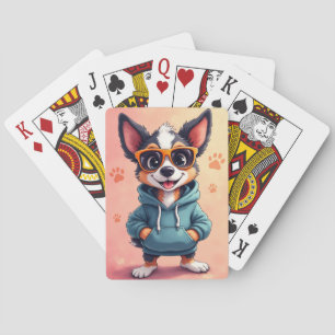 Lustiger Australian Cattle Dog Kawaii Hund Spielkarten