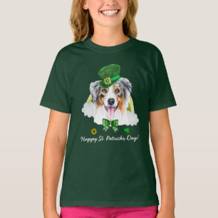 Lustiger Australian Shepherd Gold St. Patricks Day T-Shirt