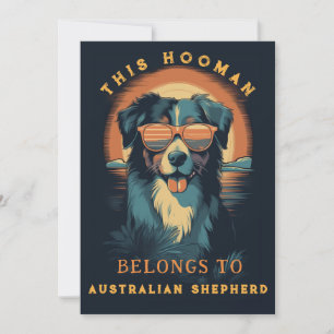 Lustiger Australian Shepherd Hund Eltern Personali Ankündigung