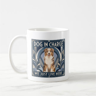 Lustiger australischer Hund führt das Haus Coffee Kaffeetasse