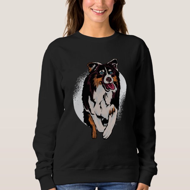 Lustiger australischer Hund mit Rinderpfote Sweatshirt (Vorderseite)