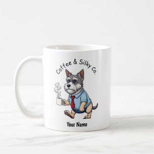 Lustiger Australischer Silky Terrie Business Anzug Kaffeetasse