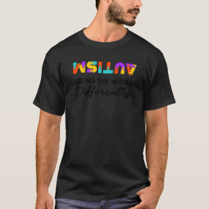 Lustiger Autismus Sieht Die Welt Anders Autismus T-Shirt