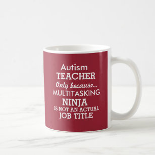 Lustiger AutismusSpecial benötigt Lehrer Kaffeetasse