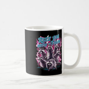 Lustiger autistischer Waschbär Autism Meme Rizz Em Kaffeetasse