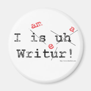 Lustiger Autor Schlechte Grammatik Schriftsteller  Magnet