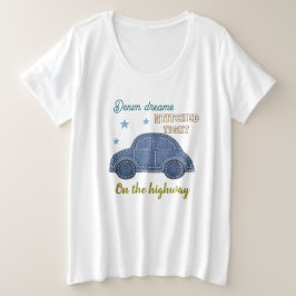 lustiger Autoslogan Große Größe T-Shirt