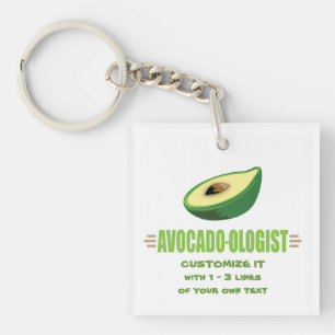 Lustiger Avocado-Fan Schlüsselanhänger
