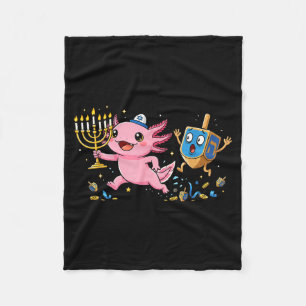 Lustiger Axolotl Dreidel Menora Hanukkah Kinder Da Fleecedecke