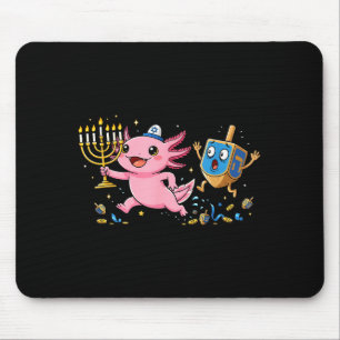 Lustiger Axolotl Dreidel Menora Hanukkah Kinder Da Mousepad
