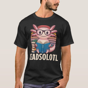 Lustiger Axolotl-Leser Buchliebhaber Kawaii Readso T-Shirt
