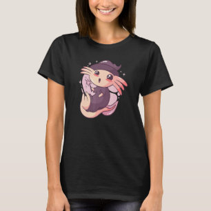 Lustiger Axolotl Mexikanischer Laufender Fisch Süß T-Shirt