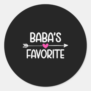 Lustiger Baba Lieblingssohn Tochter Ich bin Babas  Runder Aufkleber