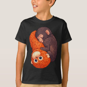 Lustiger Baby-Affe schlägt süßes Tier Männer Fraue T-Shirt