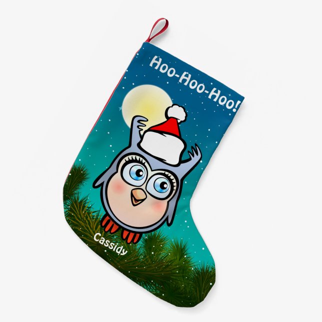 Lustiger Baby-Schrei mit Weihnachtsmannmütze Kleiner Weihnachtsstrumpf (Vorderansicht (hängend))