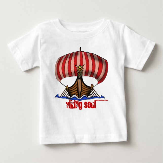 Lustiger Baby-T - Shirt Wikinger-Schiffs (Vorderseite)