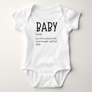 Lustiger Babyspruch, lustige Definition Baby Strampler