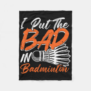 Lustiger Badminton-Humor Smash Shuttle Birdie Spor Fleecedecke